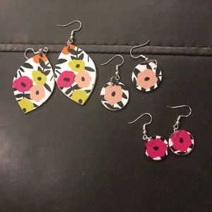 Floral leaf and circle dangle bundle